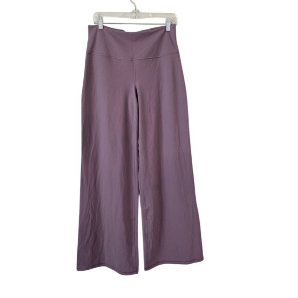 Athleta Elation Wide Leg Pant Mauve Purple High Rise Yoga Lounge Large
